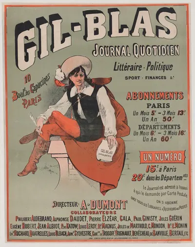 Gil-Blas, journal quotidien littéraire politique by Имп. Эмиль Леви — digital art print download