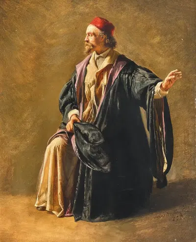 A comedian by Ludwig Streitenfeld, 1870 — digital art print download