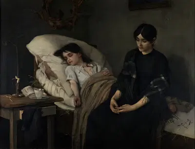 Смерть сироты by Станислав Грохольский, 1884 — digital art print download