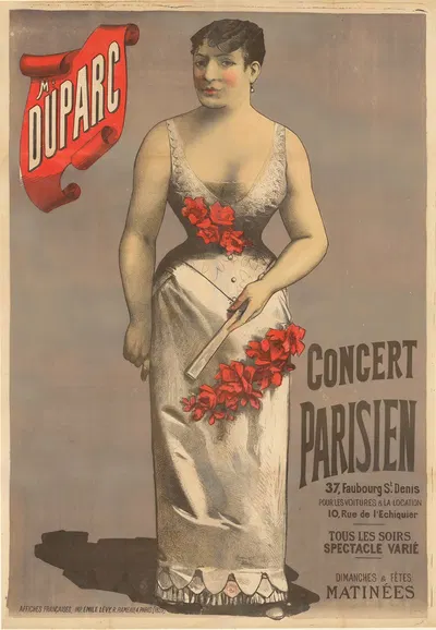 Me Duparc. Concert Parisien, 37 Faubourg St Denis. Pour les voitures & la location, 10 rue de l'Echiquier by Имп. Эмиль…
