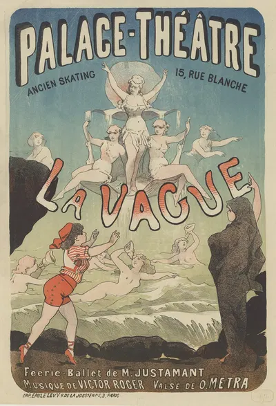 Palace-Théâtre, ancien skating, 15 rue Blanche. La Vague by Имп. Эмиль Леви, 1883 — digital art print download