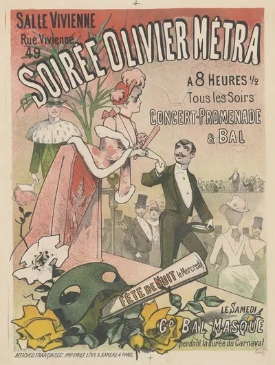 Salle Vivienne. Soirée Olivier Métra by Имп. Эмиль Леви, 1886 — digital art print download