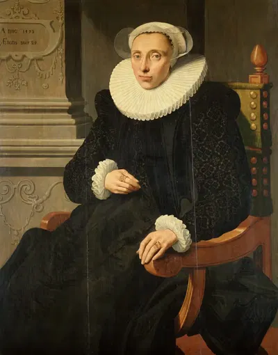 Portrait of Elisabeth van Cronenburgh by Aert Pietersz., 1593 — digital art print download