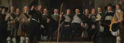 Офицеры и знаменосцы Новой гражданской гвардии в Алкмааре by Цезарь Ван Эвердинген, 1657 — digital art print download