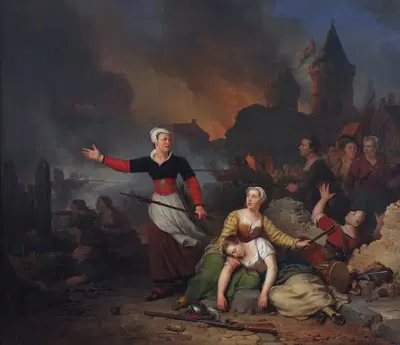 Кенау Симонсд. Хасселаар во время осады Харлема by Фердинанд де Бракелер, 1829 — digital art print download