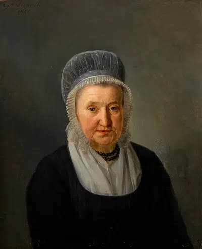 Portret van mevrouw Anna Catharina Keijser-Dolleman by George Adam Schmidt, 1827 — digital art print download