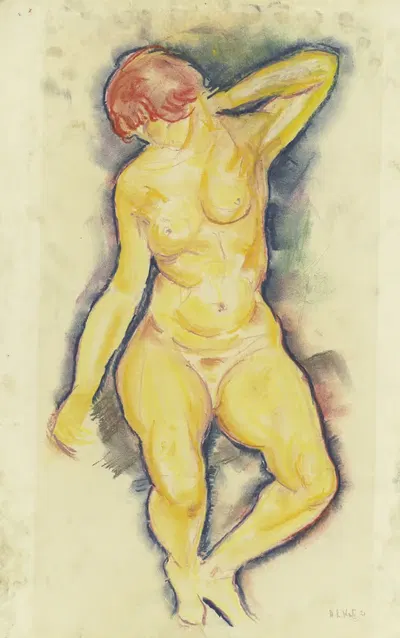 Женский ню by Ханс Людвиг Кац, 1921 — digital art print download