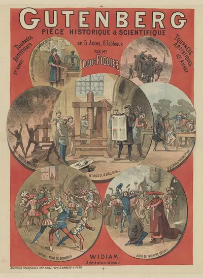 Tournées artistiques, 10e année. Widiam, administrateur. Gutenberg. Pièce historique et scientifique en 5 actes by Имп.…