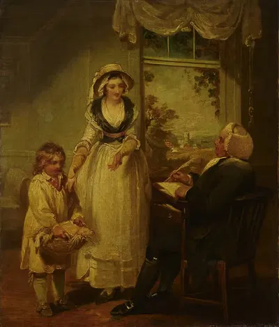 Викарий прихода получает свои десятины by Генри Синглтон — digital art print download