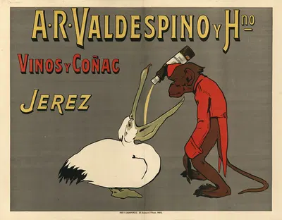 A.R. Valdespino y Hno. Vinos y coñac Jerez by Имп. Ф. Шампеноа, 1913 — digital art print download