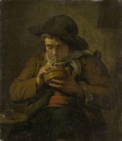 Крестьянин, зажигающий трубку by Ян Экелс Младший, 1787 — digital art print download