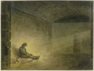 Мужчина в тюрьме by Иоганн Адам Аккерманн, 1833 — digital art print download