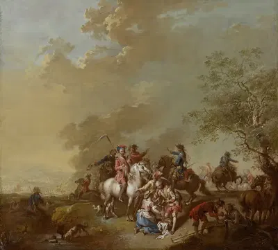 Перерыв в бою by Иоганн Конрад Зикац, 1759-1763 — digital art print download