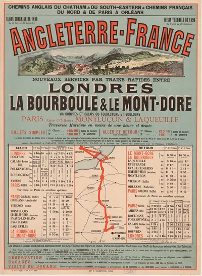 Chemins de fer anglais du Chatham & du South Eastern & Chemins français du Nord & de Paris à Orléans by Имп. Ф. Шампеноа,…