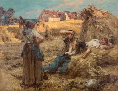 Пробуждение жнеца by Леон Огюст Лермиц, 1899 — digital art print download