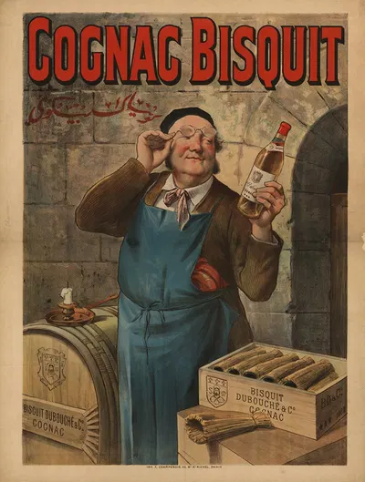 Cognac Bisquit. Dubouché & C° by Имп. Ф. Шампеноа, 1903 — digital art print download