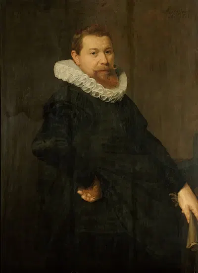 Portrait of a man, called Jan van Foreest (1586-1651) by Nicolaes Eliasz. Pickenoy, 1586-1651 — digital art print download