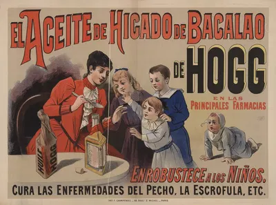 El Aceite de Higado de Bacalao de Hogg en las principales farmacias by Имп. Ф. Шампеноа, 1892 — digital art print download