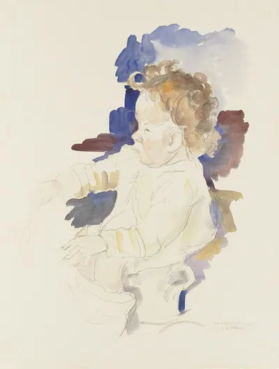 Portrait of a child by Philipp Franck, 1933 — digital art print download