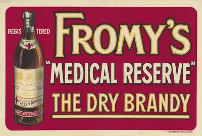 Fromy's Medical Reserve, The dry Brandy by Имп. Ф. Шампеноа, 1914 — digital art print download