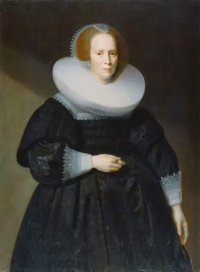 Portrait of a Woman by Samuel Hoffmann, 1636 — digital art print download