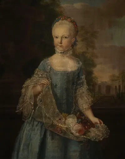 Портрет Адрианы Петронеллы ван Нассау-Вуденберг (1757-1789) by Тетарт Филипп Кристиан Хааг, 1757-1789 — digital art print…