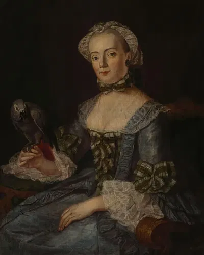 Portrait of Hester Anna van Foreest (1736- ) by Tethart Philip Christian Haag — digital art print download