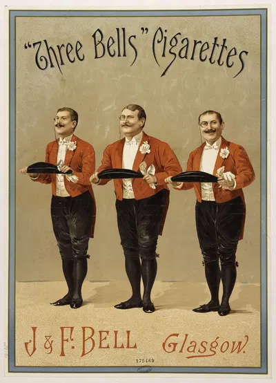 Three bells Cigarettes J. & F. Bell, Glasgow by Имп. Ф. Шампеноа, 1892 — digital art print download
