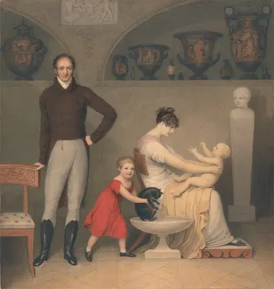 The Artist and his Family by Adam Buck, 1813 — digital art print download