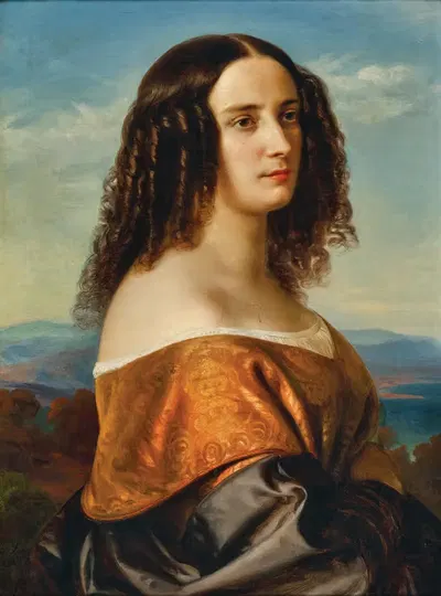 Портрет графини Монтс by Карл Фердинанд Зон, 1846 — digital art print download