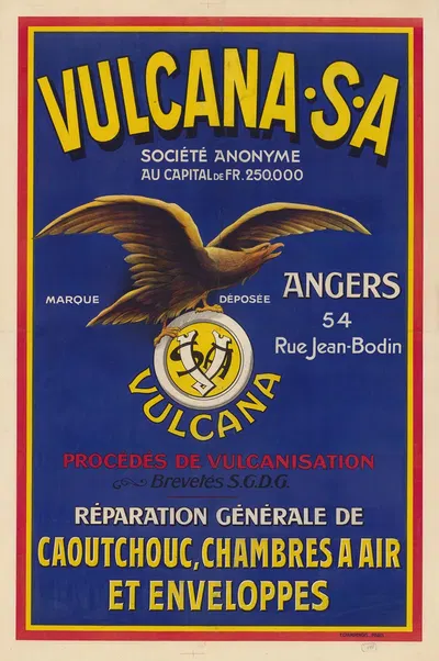 Vulcana S.A… Procédés de vulcanisation, réparation générale de caoutchouc, chambres à air et enveloppes by Имп. Ф.…