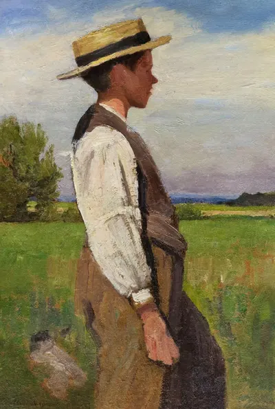 Мальчик с шляпой by Кристиан Ланденбергер, 1910 — digital art print download