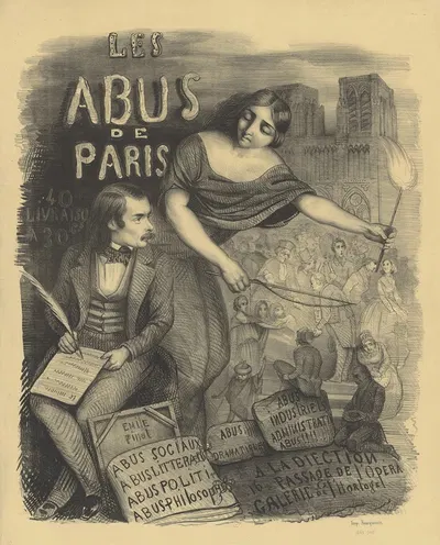 Les Abus de Paris by Imp. Fourquemin, 1843 — digital art print download