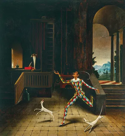 Волшебник и арлекин by Франц Седлачек, 1927 — digital art print download