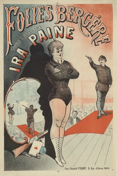 Folies-Bergère. Ira Paine by Imp. Franc, 1881 — digital art print download