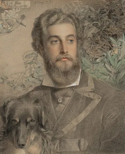 Portrait of Cyril Flower, Lord Battersea by Frederick Sandys, 1872 — digital art print download