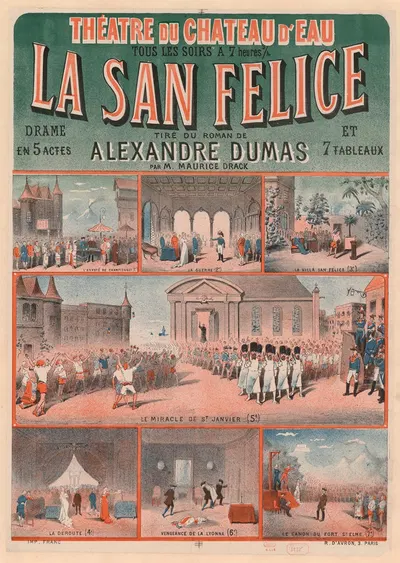 Théâtre du Château d'eau… La San Felice by Imp. Franc, 1881 — digital art print download