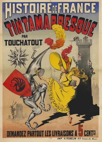 Histoire de France tintamaresque par Touchatout by Imp. H. Robelin, 1890 — digital art print download
