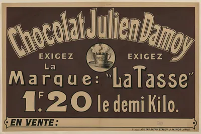 Chocolat Julien Damoy by Imp. J. Minot, 1903 — digital art print download