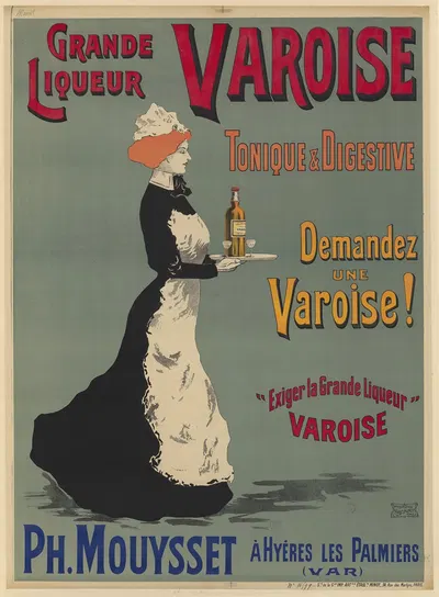 Grand Liqueur Varoise. Ph. Mouysset à Hyères les Palmiers (Var) by Imp. J. Minot, 1905 — digital art print download