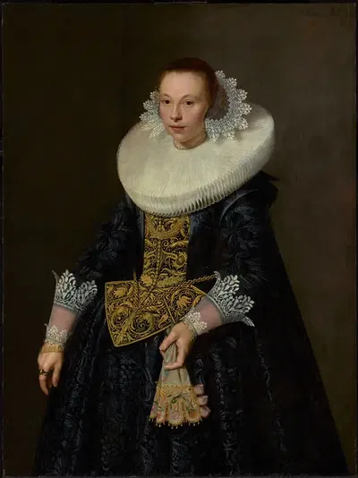 Portrait of a Young Woman by Nicolaes Eliasz. Pickenoy, 1632 — digital art print download