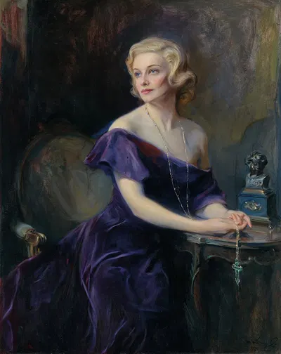 Миссис Филип Астли (урожденная Мадлен Кэррол, 1906-1987) by Филипп Алексис де Ласло, 1935 — digital art print download