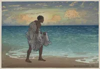 Гавайский рыбак by Чарльз Уильям Бартлетт, 1920 — digital art print download