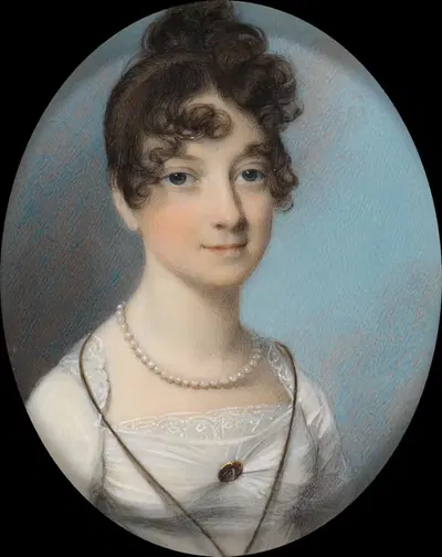 Portrait of a Lady called Miss Barclay by George Engleheart, 1808 — digital art print download