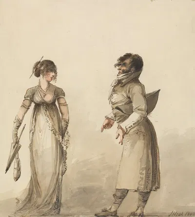 A Regency Pair by James Hook, 1802 — digital art print download