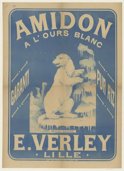 Amidon de l'ours blanc garanti pur riz. E. Verley, Lille by Имп. Поль Дюпон, 1894 — digital art print download