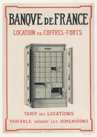 Banque de France, location de coffres-forts by Имп. Поль Дюпон, 1905 — digital art print download
