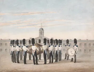 Оркестр 23-го фузилёрского полка by Майкл Анджело Хейс, 1838 — digital art print download