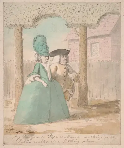 Miss Peagreen's Papa & Mama Walking in the Public Walks at a Bathing Place by Nathaniel Dance Holland — digital art print…
