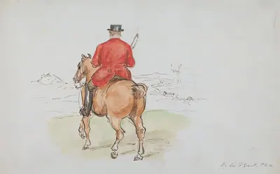Вид сзади на плотного всадника на каштановой лошади by Сэр Фрэнсис Грант — digital art print download